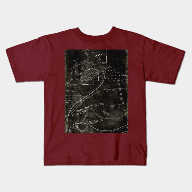 Oak Island Treasure Map Kids T-Shirt by OakIslandMystery